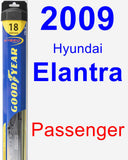 Passenger Wiper Blade for 2009 Hyundai Elantra - Hybrid