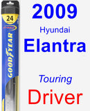 Driver Wiper Blade for 2009 Hyundai Elantra - Hybrid