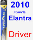 Driver Wiper Blade for 2010 Hyundai Elantra - Hybrid