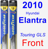 Front Wiper Blade Pack for 2010 Hyundai Elantra - Hybrid