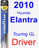 Driver Wiper Blade for 2010 Hyundai Elantra - Hybrid