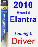 Driver Wiper Blade for 2010 Hyundai Elantra - Hybrid