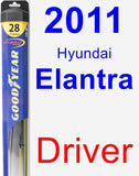 Driver Wiper Blade for 2011 Hyundai Elantra - Hybrid