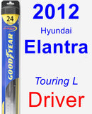 Driver Wiper Blade for 2012 Hyundai Elantra - Hybrid