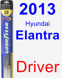 Driver Wiper Blade for 2013 Hyundai Elantra - Hybrid