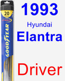 Driver Wiper Blade for 1993 Hyundai Elantra - Hybrid