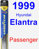 Passenger Wiper Blade for 1999 Hyundai Elantra - Hybrid