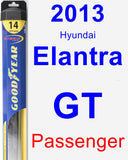 Passenger Wiper Blade for 2013 Hyundai Elantra GT - Hybrid