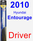 Driver Wiper Blade for 2010 Hyundai Entourage - Hybrid