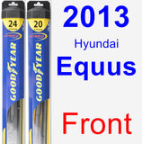 Front Wiper Blade Pack for 2013 Hyundai Equus - Hybrid