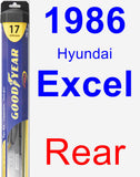 Rear Wiper Blade for 1986 Hyundai Excel - Hybrid