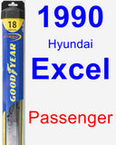 Passenger Wiper Blade for 1990 Hyundai Excel - Hybrid