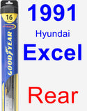 Rear Wiper Blade for 1991 Hyundai Excel - Hybrid