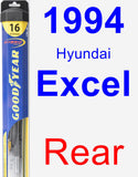 Rear Wiper Blade for 1994 Hyundai Excel - Hybrid