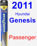 Passenger Wiper Blade for 2011 Hyundai Genesis - Hybrid