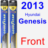 Front Wiper Blade Pack for 2013 Hyundai Genesis - Hybrid