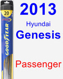 Passenger Wiper Blade for 2013 Hyundai Genesis - Hybrid