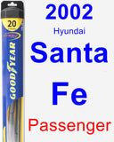 Passenger Wiper Blade for 2002 Hyundai Santa Fe - Hybrid