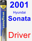 Driver Wiper Blade for 2001 Hyundai Sonata - Hybrid