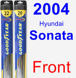 Front Wiper Blade Pack for 2004 Hyundai Sonata - Hybrid