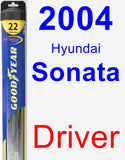 Driver Wiper Blade for 2004 Hyundai Sonata - Hybrid