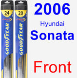 Front Wiper Blade Pack for 2006 Hyundai Sonata - Hybrid