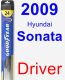 Driver Wiper Blade for 2009 Hyundai Sonata - Hybrid