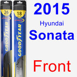 Front Wiper Blade Pack for 2015 Hyundai Sonata - Hybrid