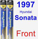 Front Wiper Blade Pack for 1997 Hyundai Sonata - Hybrid