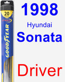 Driver Wiper Blade for 1998 Hyundai Sonata - Hybrid