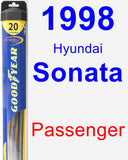 Passenger Wiper Blade for 1998 Hyundai Sonata - Hybrid