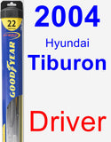 Driver Wiper Blade for 2004 Hyundai Tiburon - Hybrid