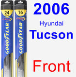 Front Wiper Blade Pack for 2006 Hyundai Tucson - Hybrid