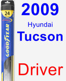 Driver Wiper Blade for 2009 Hyundai Tucson - Hybrid