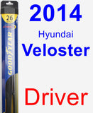 Driver Wiper Blade for 2014 Hyundai Veloster - Hybrid