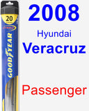 Passenger Wiper Blade for 2008 Hyundai Veracruz - Hybrid