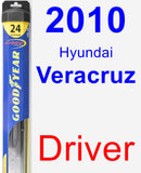 Driver Wiper Blade for 2010 Hyundai Veracruz - Hybrid