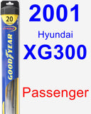 Passenger Wiper Blade for 2001 Hyundai XG300 - Hybrid