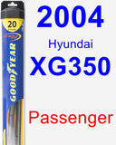 Passenger Wiper Blade for 2004 Hyundai XG350 - Hybrid