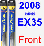 Front Wiper Blade Pack for 2008 Infiniti EX35 - Hybrid