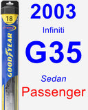 Passenger Wiper Blade for 2003 Infiniti G35 - Hybrid