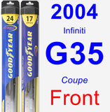 Front Wiper Blade Pack for 2004 Infiniti G35 - Hybrid