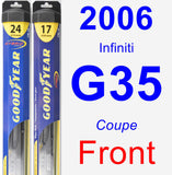 Front Wiper Blade Pack for 2006 Infiniti G35 - Hybrid