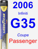 Passenger Wiper Blade for 2006 Infiniti G35 - Hybrid