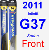 Front Wiper Blade Pack for 2011 Infiniti G37 - Hybrid