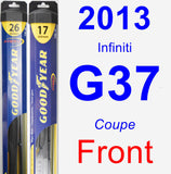 Front Wiper Blade Pack for 2013 Infiniti G37 - Hybrid