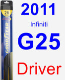 Driver Wiper Blade for 2011 Infiniti G25 - Hybrid