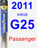 Passenger Wiper Blade for 2011 Infiniti G25 - Hybrid