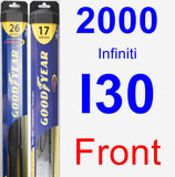 Front Wiper Blade Pack for 2000 Infiniti I30 - Hybrid