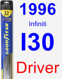 Driver Wiper Blade for 1996 Infiniti I30 - Hybrid